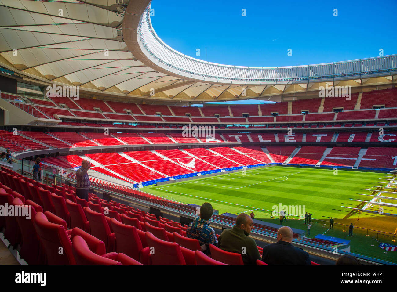 Tour in Wanda Metropolitano Stadium. Madrid, Spagna. Foto Stock