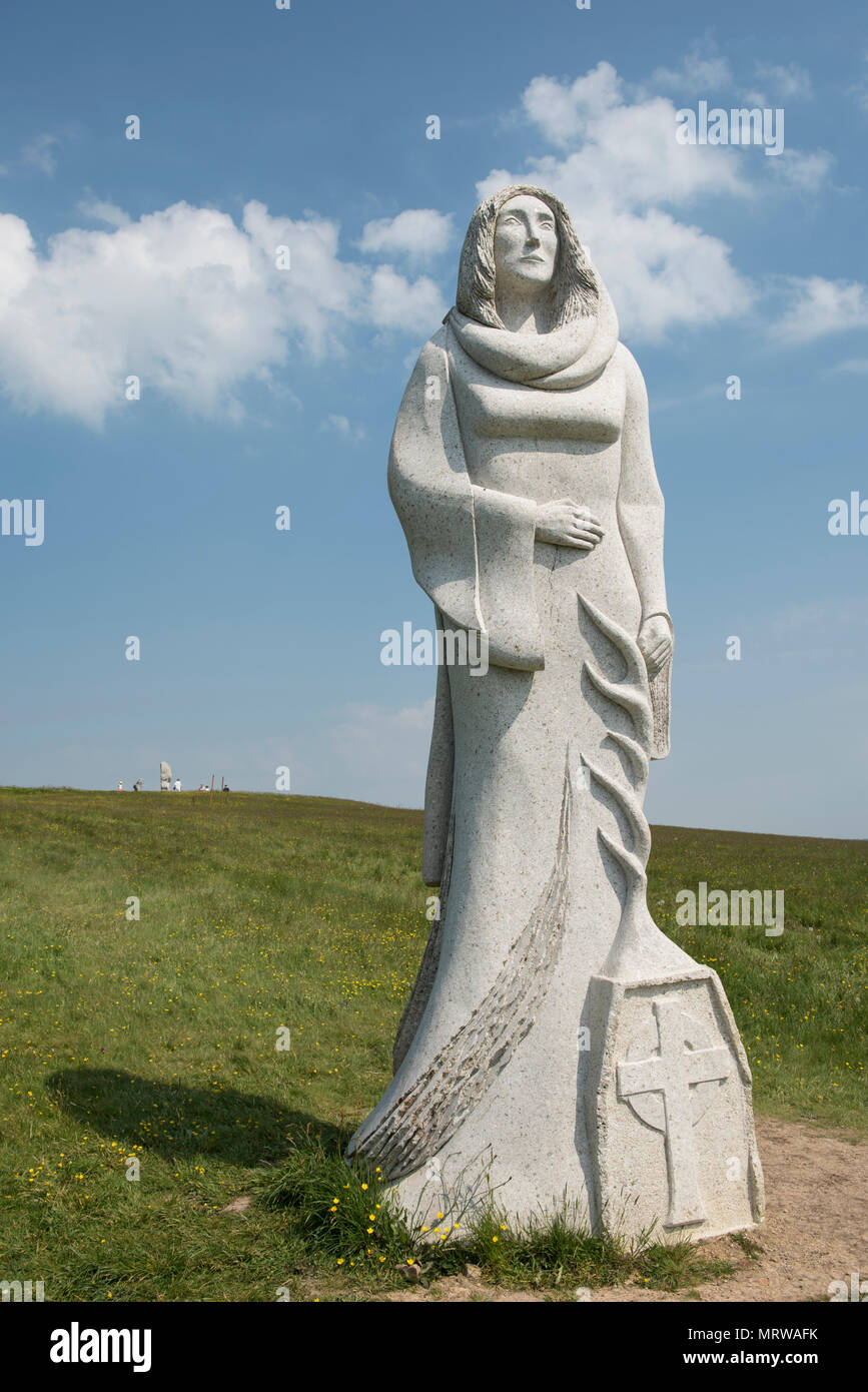 La Vallée des Saints ( Valle dei santi ), Carnoët, Côtes-d'Armor, Brittany, Francia. Foto Stock