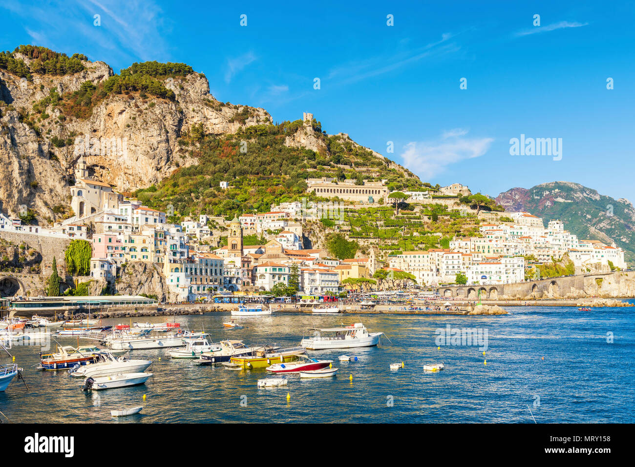 Amalfi e la Costiera Amalfitana - Salerno, Campania, Italia Foto Stock