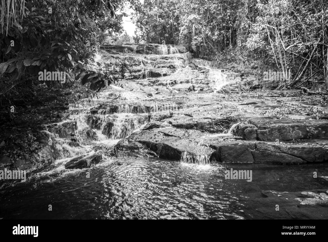 Bella cascata in Brasile vicino a Itacare città in stato di Bahia Foto Stock