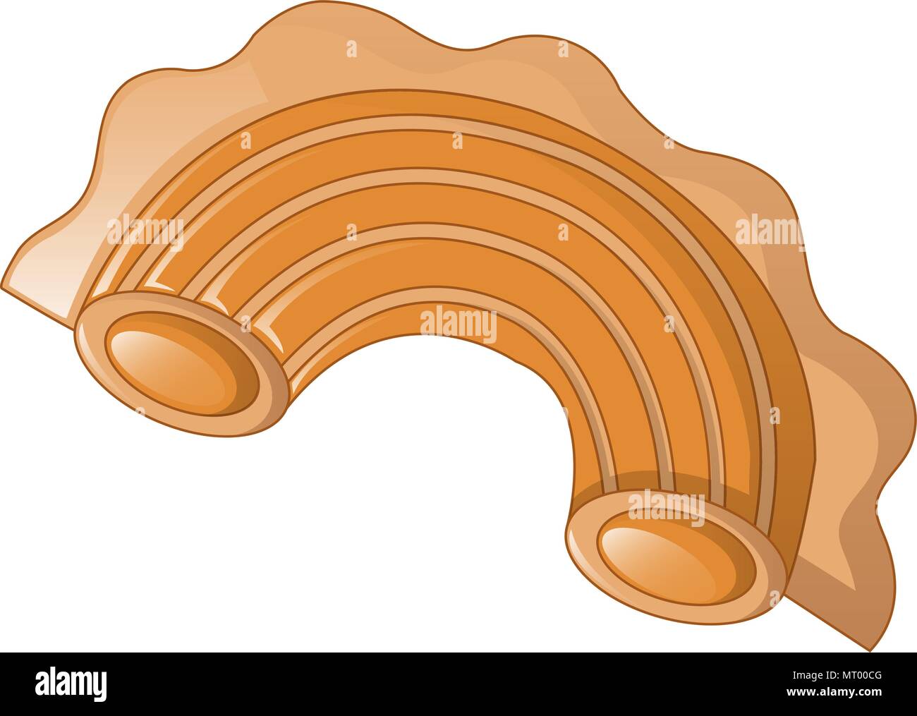 Creste di gallo icona di pasta, stile cartoon Illustrazione Vettoriale