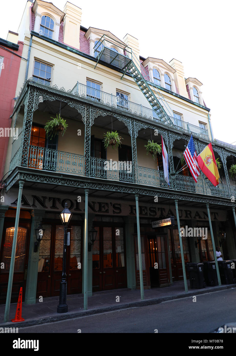 New Orleans City in Louisiana Big Easy Bourbon Street balcone Foto Stock