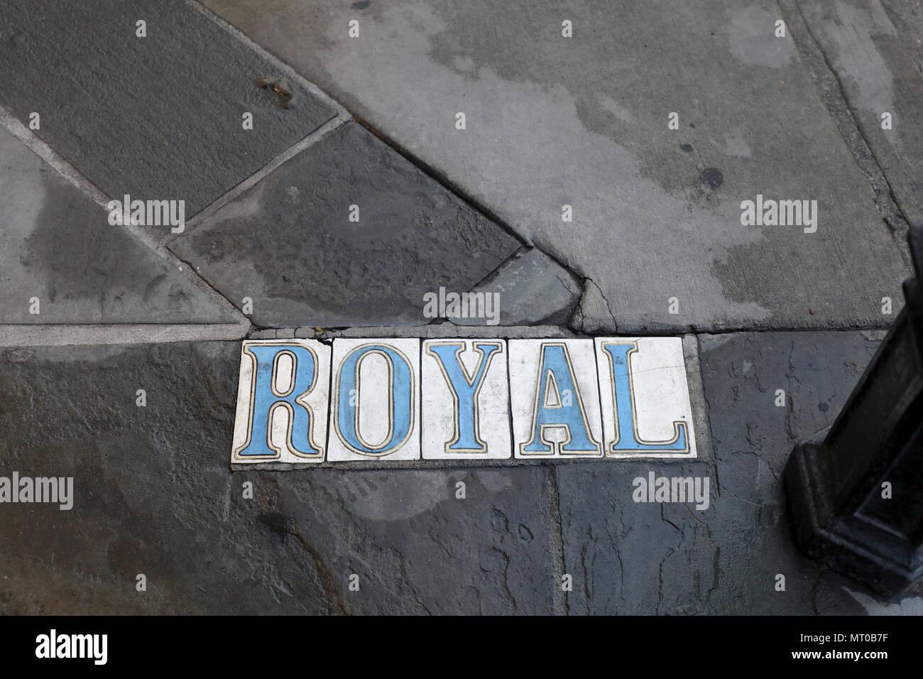 ROYALE Street a New Orleans, Louisiana Foto Stock