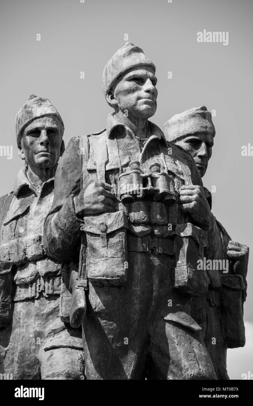 Il Commando Memorial è una categoria un monumento in Lochaber, Scozia, dedicato agli uomini dell'originale British Commando forze. Foto Stock