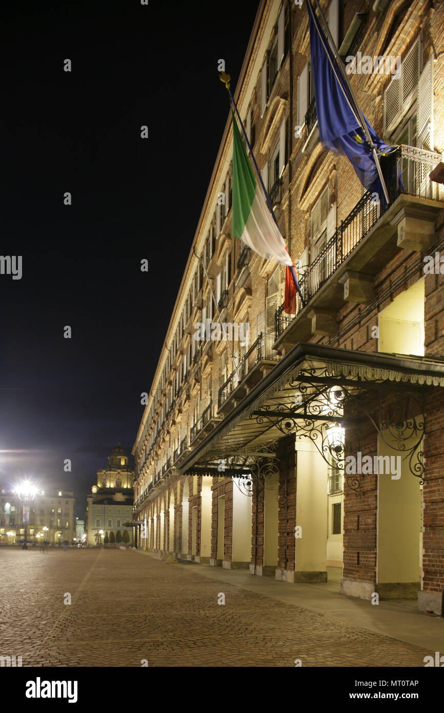 Prefettura di Torino gli uffici governativi, Piazza Castello, Torino, Italia. Foto Stock