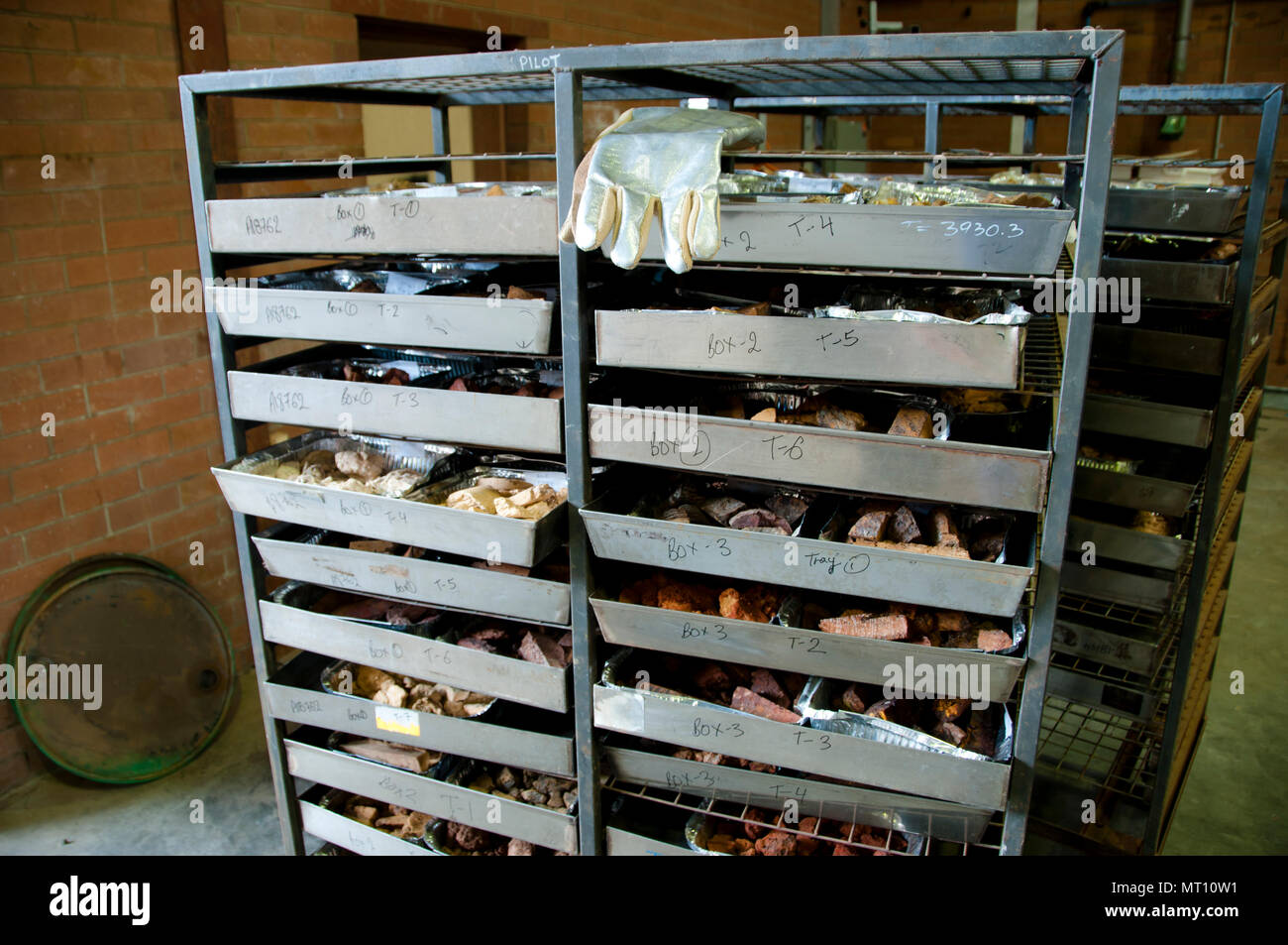 Metallurgico Test Rock Foto Stock