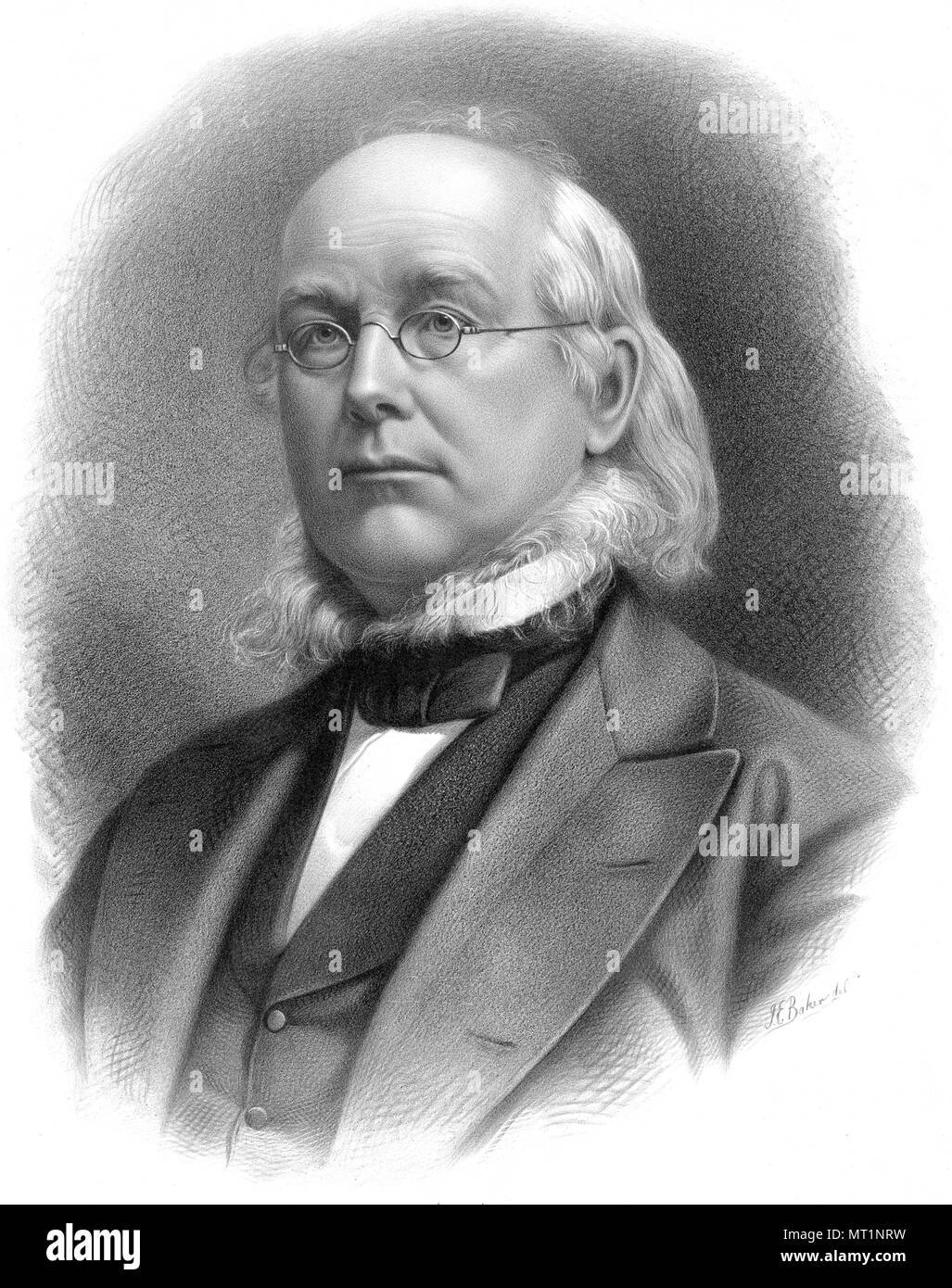 Horace Greeley (1811 - 1872) fondatore ed editore del New York Tribune Foto Stock