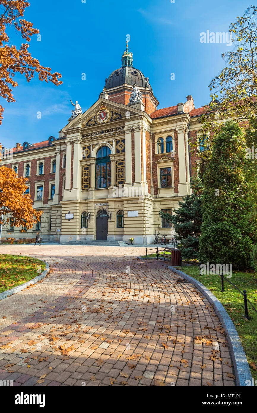 Costruzione di università di economia di Cracovia. Polonia Foto Stock