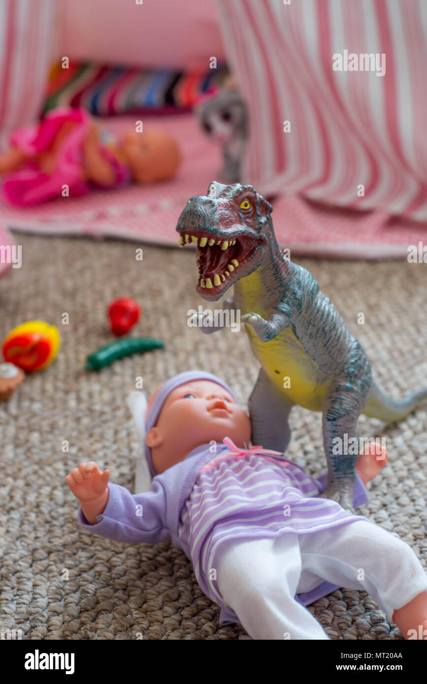 Giocattoli per i bambini dispersi raccolta luminosa Foto Stock