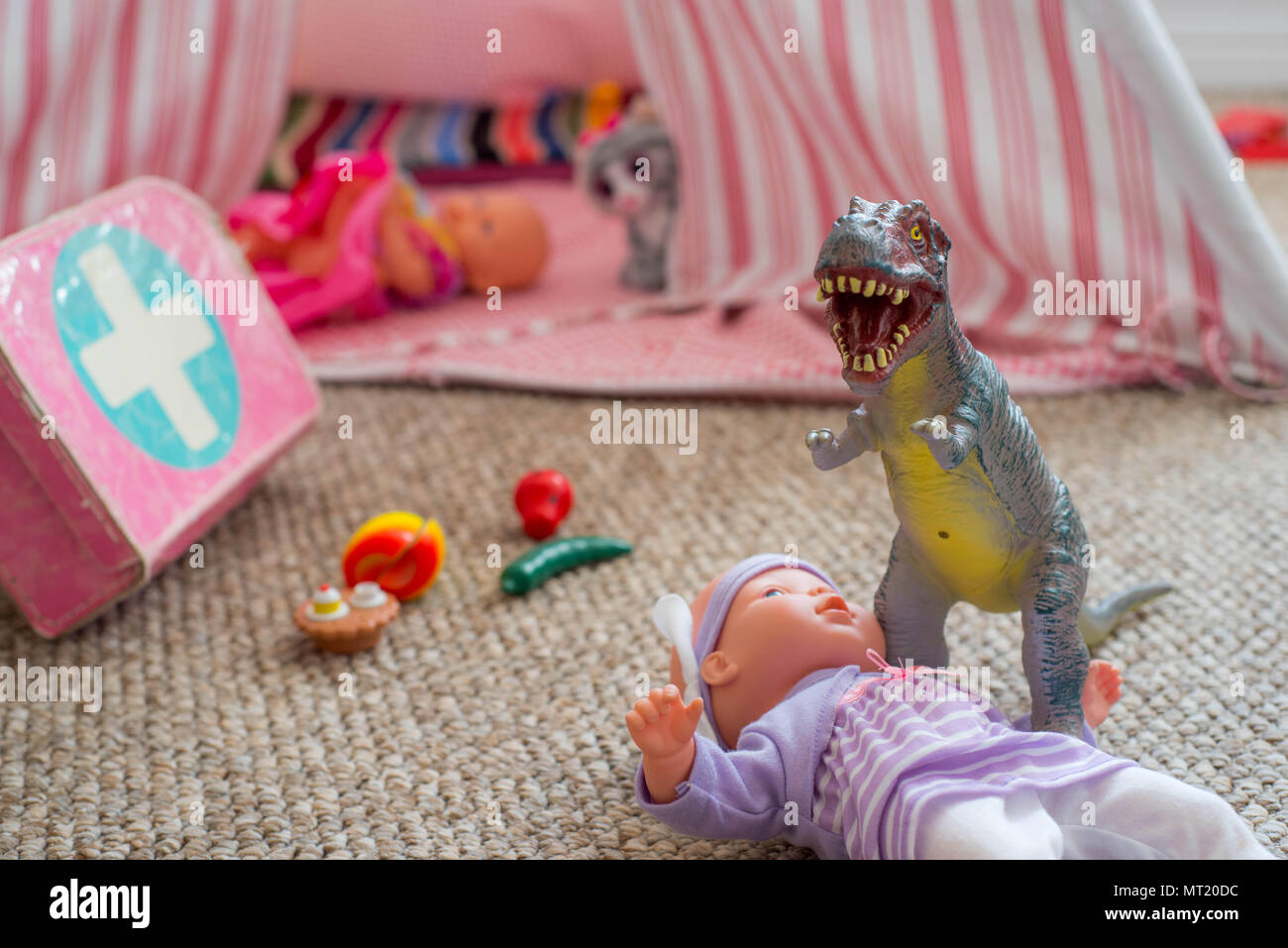 Giocattoli per i bambini dispersi raccolta luminosa Foto Stock