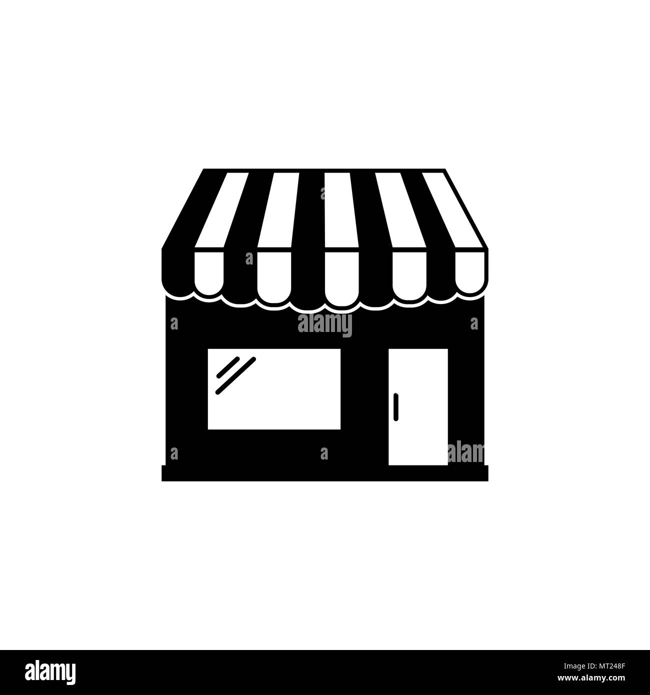 Icona Store in stile piatto Illustrazione Vettoriale