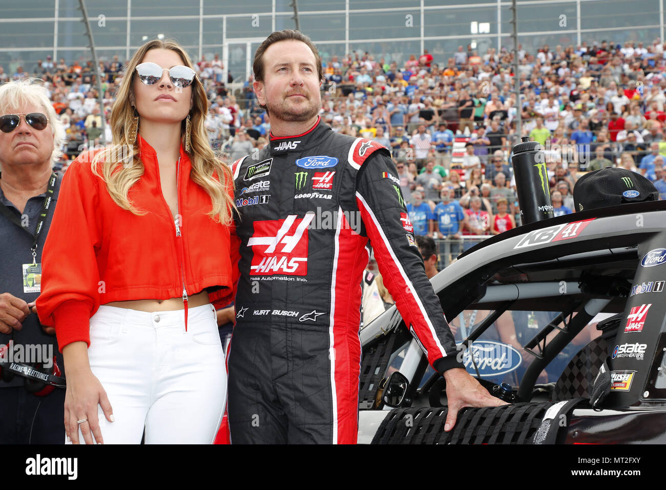 Concord, North Carolina, Stati Uniti d'America. 27 Maggio, 2018. Kurt Busch (41) si blocca sulla griglia prima racing nella coca-cola 600 a Charlotte Motor Speedway in concordia, North Carolina. Credito: Chris Owens Asp Inc/ASP/ZUMA filo/Alamy Live News Foto Stock