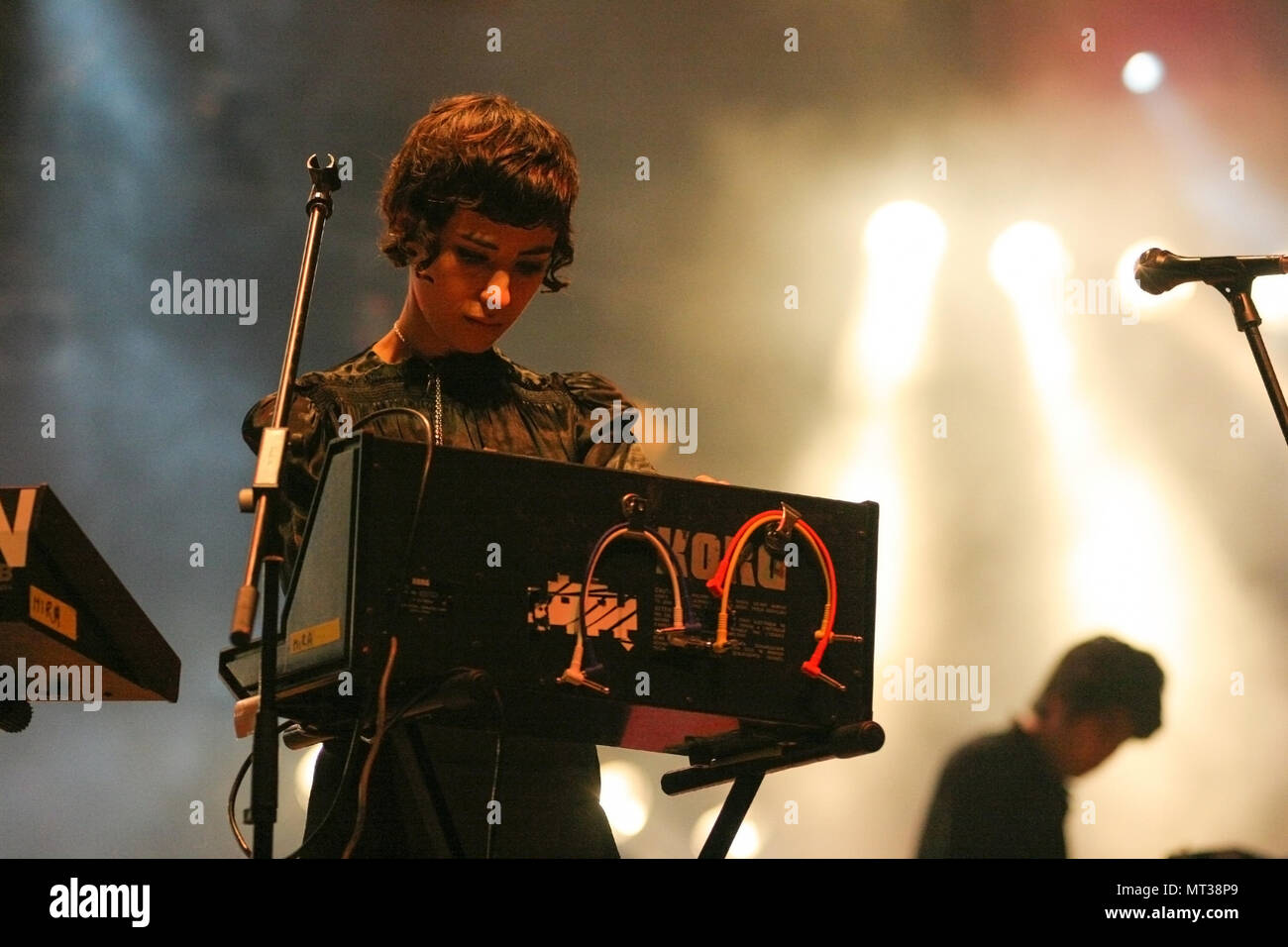 Mira Aroyo in Ladytron performanti a Exit festival 2005, Novi- triste, Serbia. Foto Stock