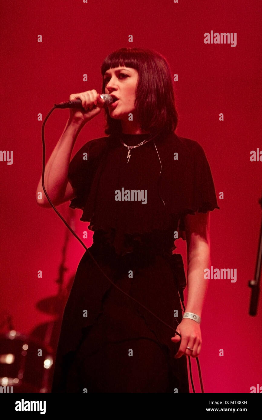 Helen Marnie cantante in Ladytron performanti a Exit festival 2005, Novi- triste, Serbia. Foto Stock