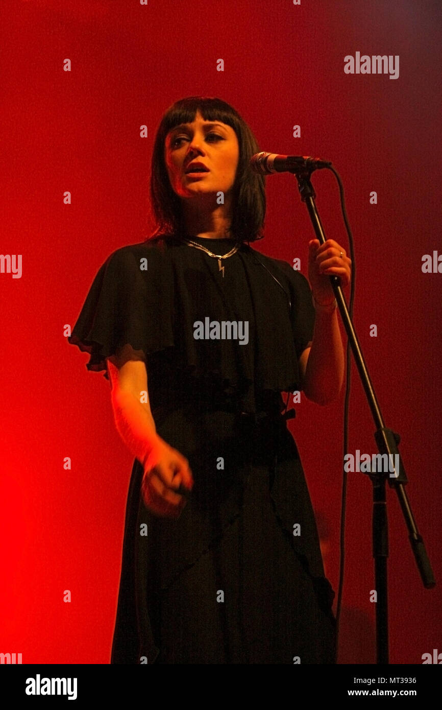 Helen Marnie cantante in Ladytron performanti a Exit festival 2005, Novi- triste, Serbia. Foto Stock