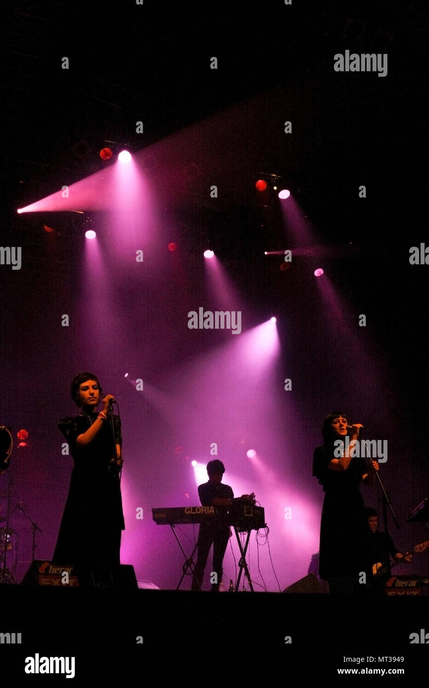 Ladytron performanti a Exit festival 2005, Novi- triste, Serbia. Foto Stock