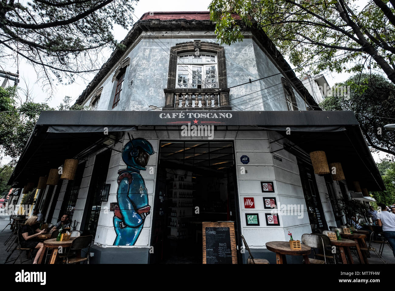 Café Toscano, ristorante a Colonia Roma Norte, Città del Messico, CDMX Foto Stock