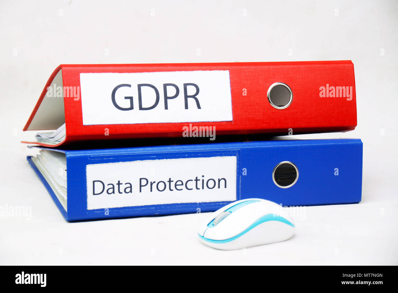 Il PILR generale della protezione dei dati il Regolamento i file in ufficio Foto Stock