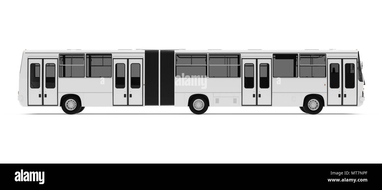 Articolato Bus Della Città isolata Foto Stock