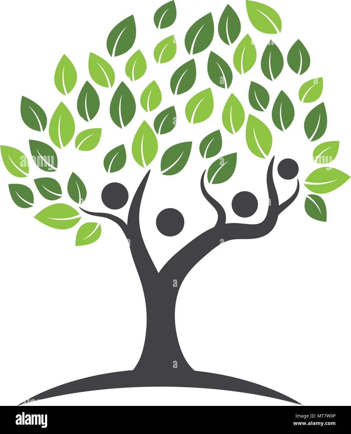Albero Che Simboleggia La Nascita Albero genealogico Famiglia icona simbolo logo design illustrazione del