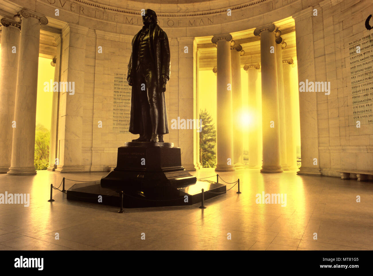 1988 storico Thomas Jefferson statua Jefferson Memorial WASHINGTON DC STATI UNITI D'AMERICA Foto Stock