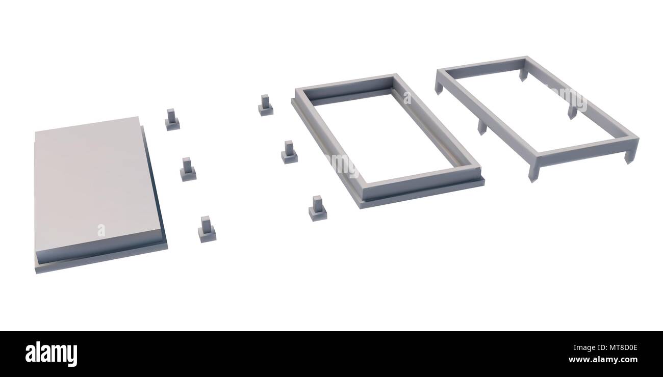Immagine 3D FOUNDATION Illustrazione Vettoriale