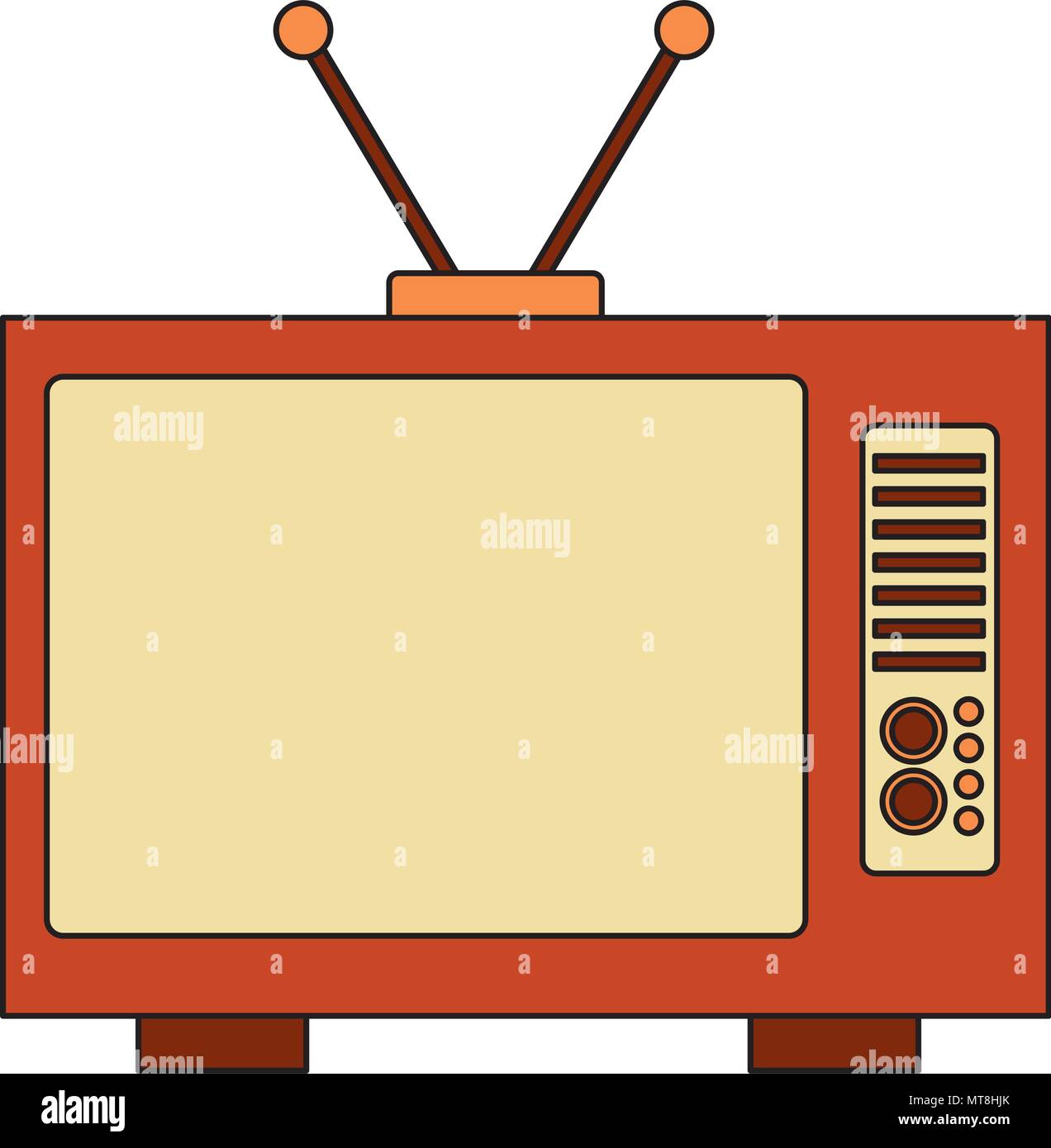 Tv vecchio stile retrò Illustrazione Vettoriale