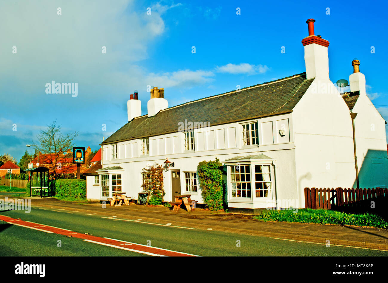 Sun Inn, Long Marston, North Yorkshire, Inghilterra Foto Stock