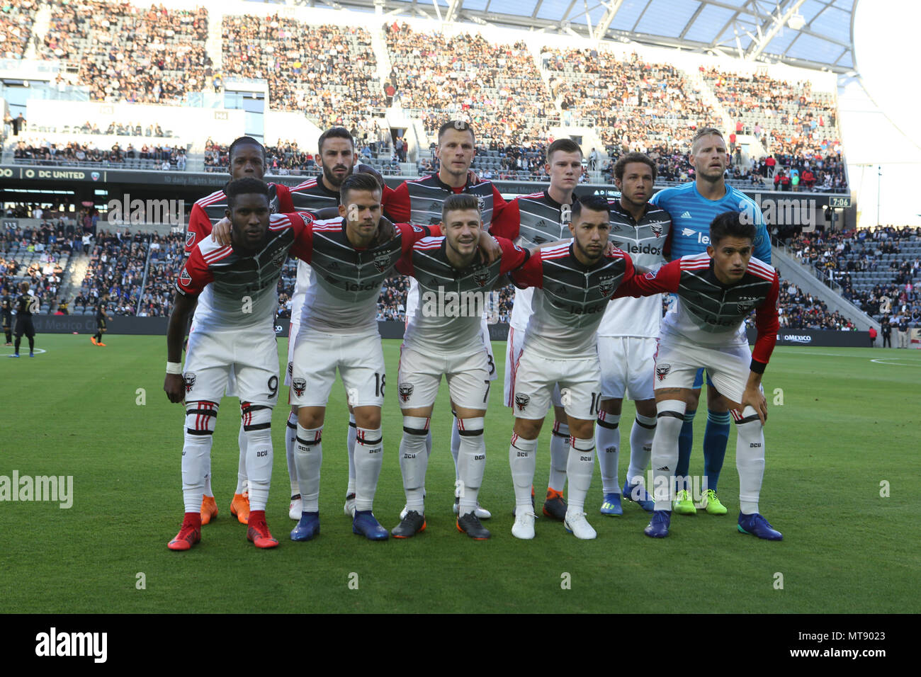 Los Angeles, CA, Stati Uniti d'America. 26 Maggio, 2018. D.C. Team unito prima della Los Angeles Football Club vs D.C. Uniti a BANC DELLA CALIFORNIA Stadium di Los Angeles, Ca il 26 maggio 2018. Jevone Moore Credito: csm/Alamy Live News Foto Stock