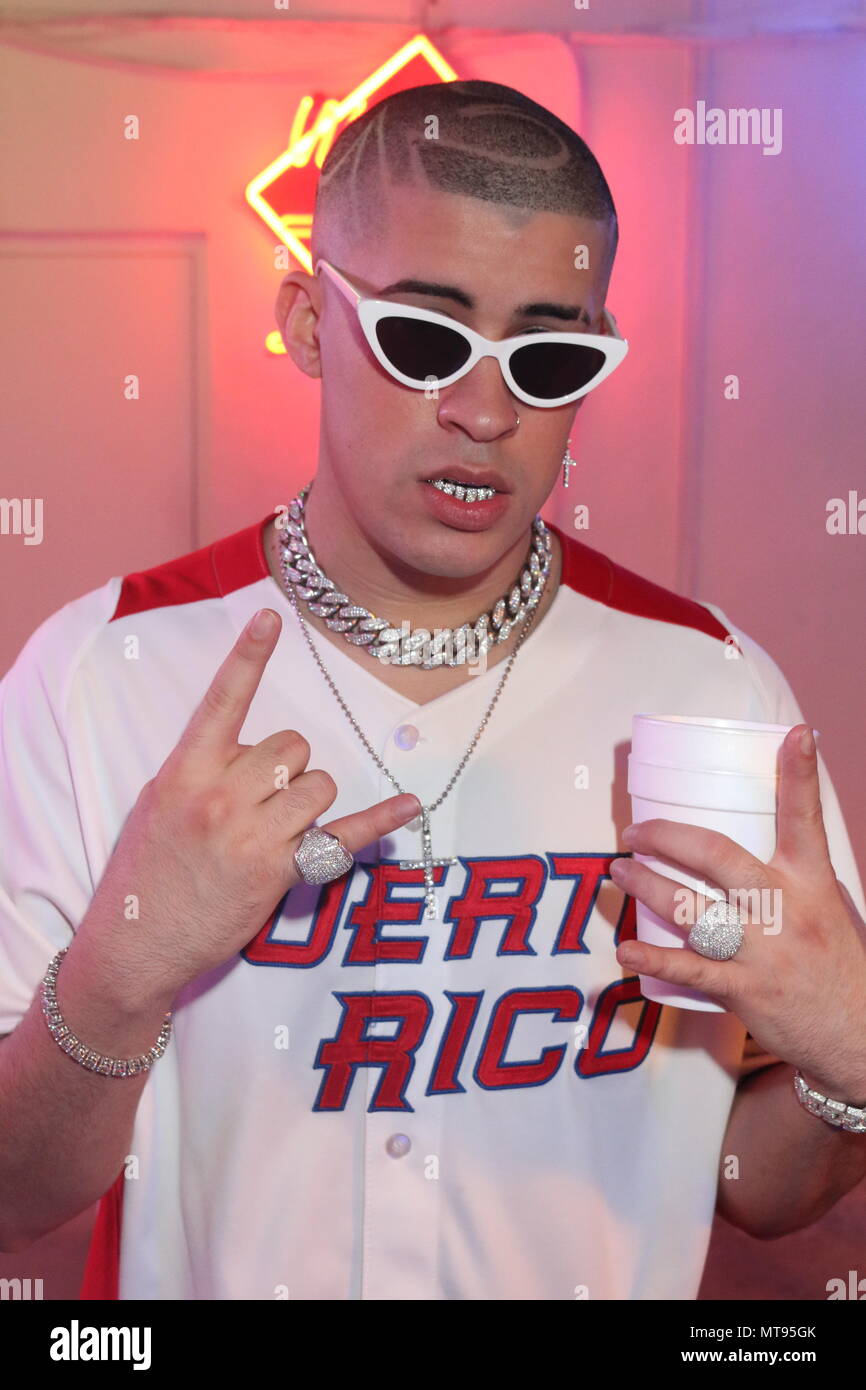 Miami, Florida, Stati Uniti d'America. 29 Maggio, 2018. Bad Bunny sul set di Cardi B mi piace girare video Marzo 28, 2018 a Miami in Florida. Photo credit: Walik Goshom/Mediapunch/Alamy Live News Foto Stock