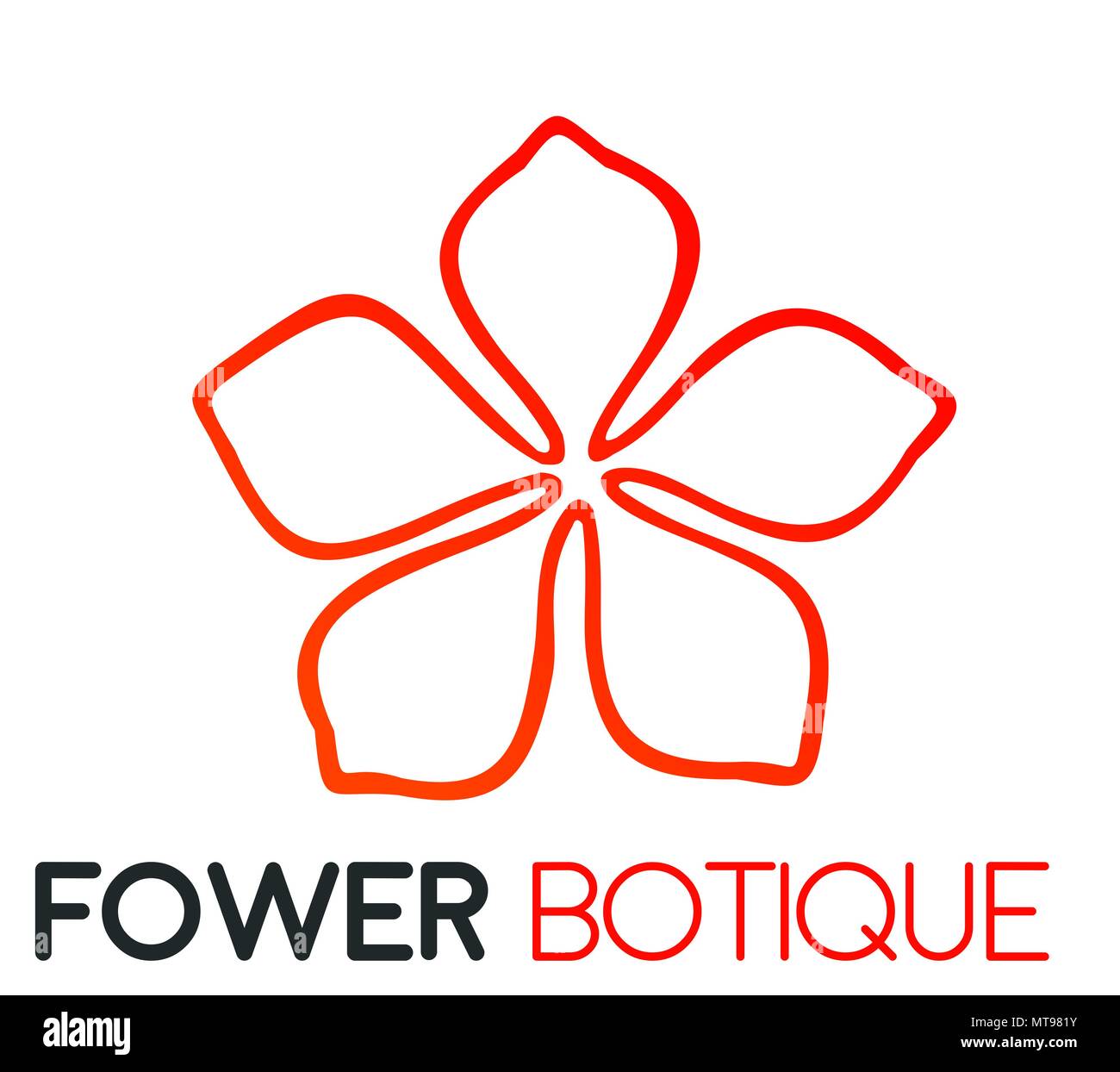 Creative elegante fiore logo Foto Stock