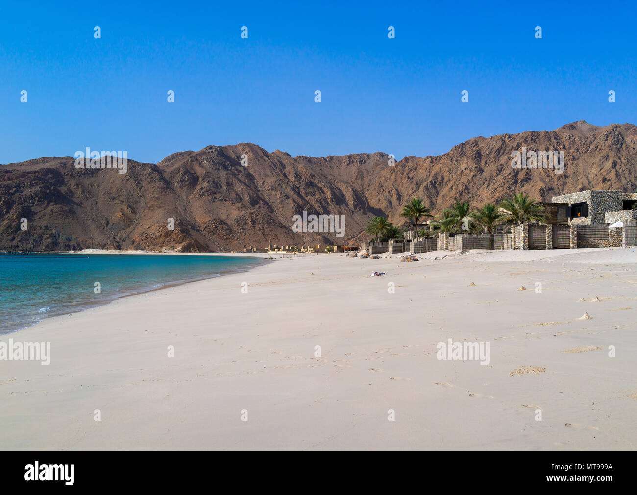 Six Senses zinghy Bay beach, Governatorato Musandam, Zinghy Bay, Oman Foto Stock