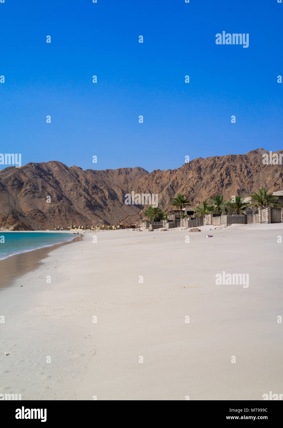 Six Senses zinghy Bay beach, Governatorato Musandam, Zinghy Bay, Oman Foto Stock