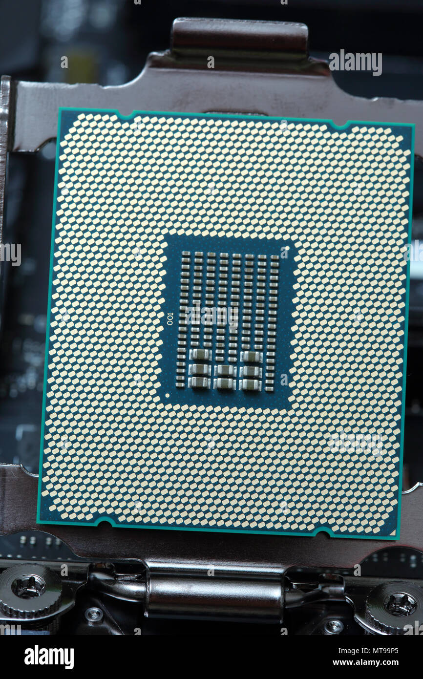 Moderno processore centrale CPU Foto Stock