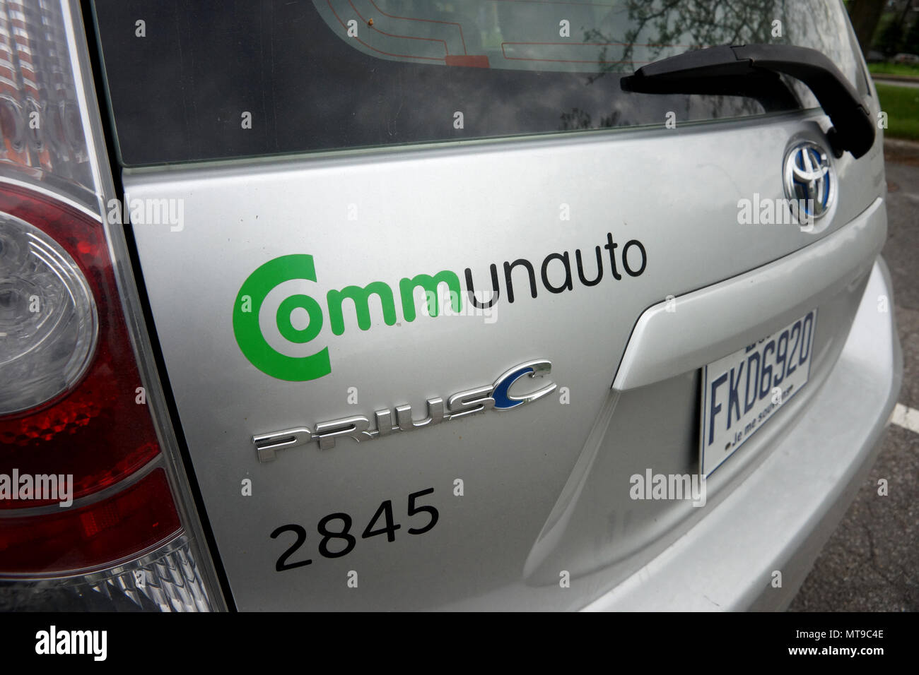 Montreal, Canada, 27 maggio,2018.Communauto car-sharing service automobile. Credit:Mario Beauregard/Alamy Live News Foto Stock