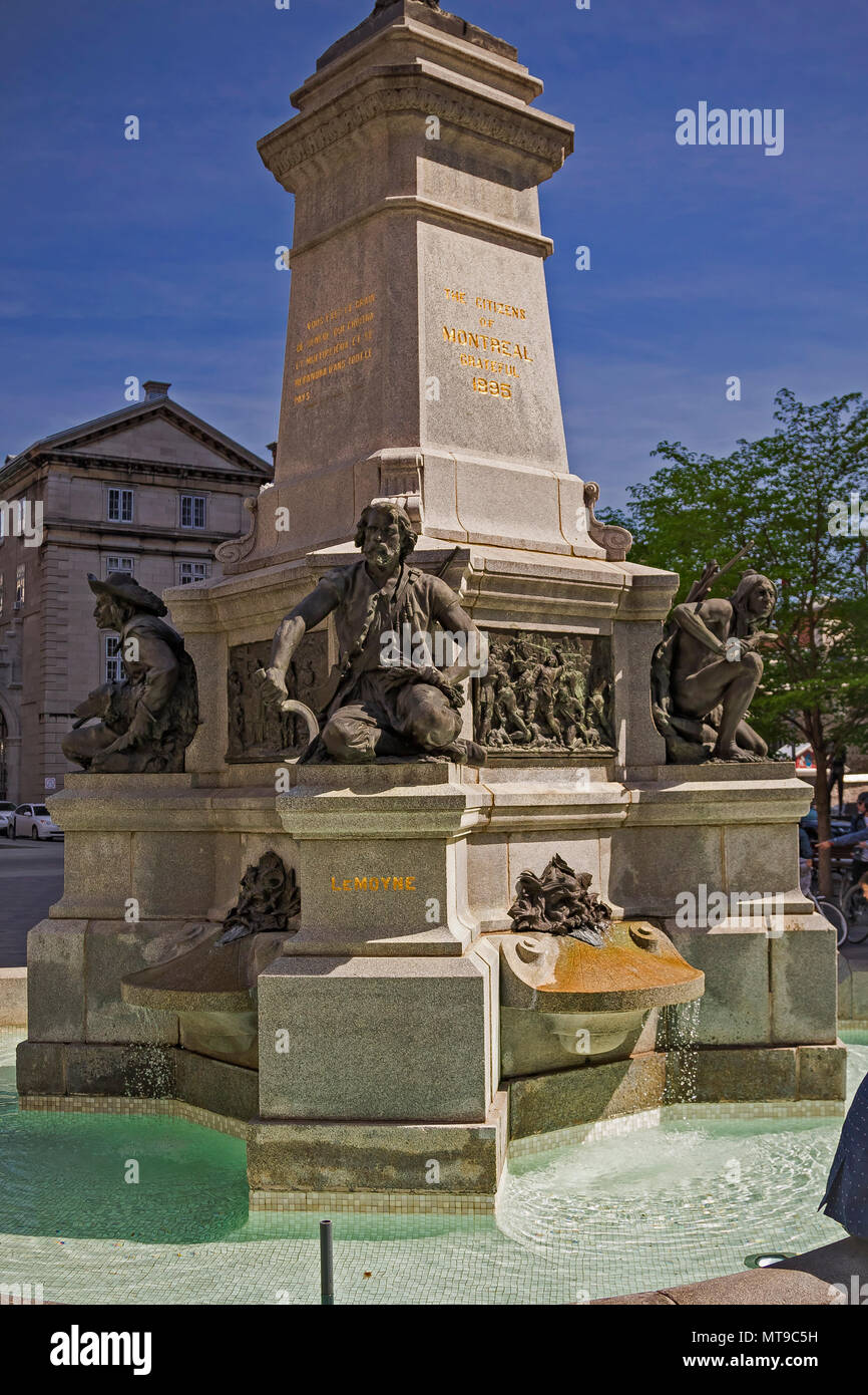 Place d'Armes a Montreal Foto Stock