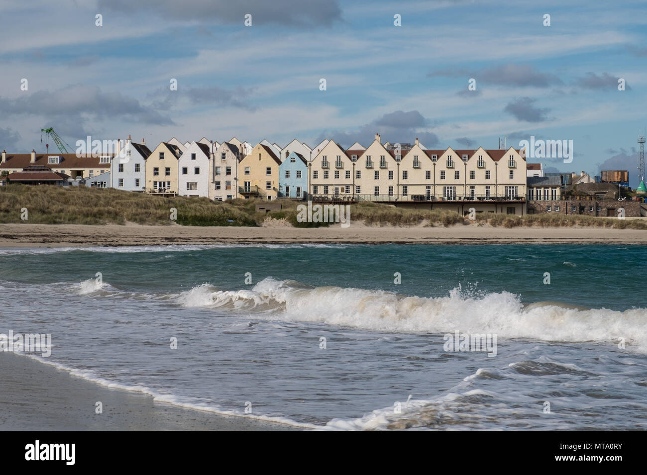 Braye Beach Foto Stock