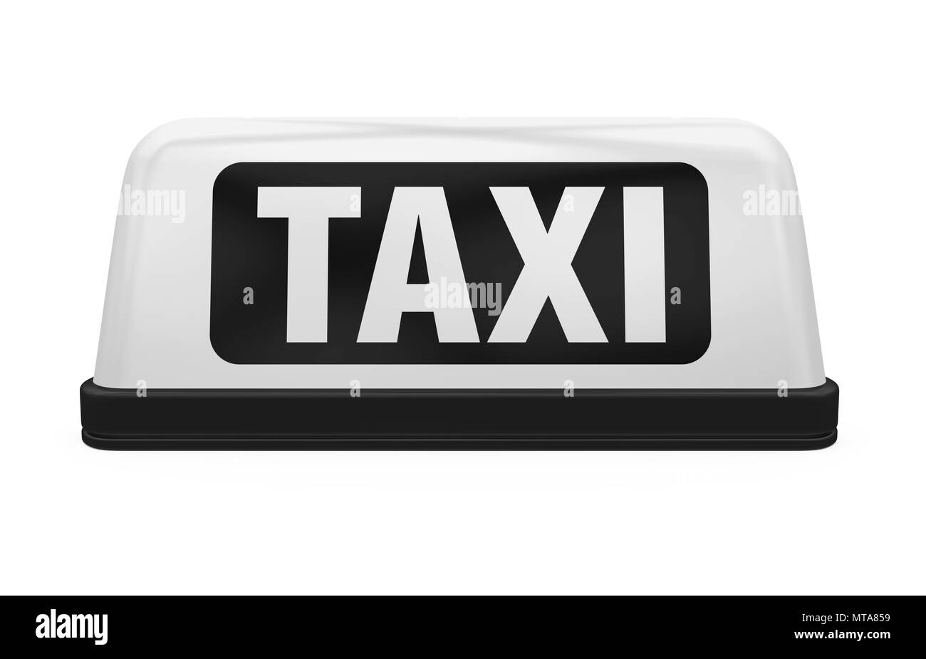 Taxi segno isolato Foto Stock