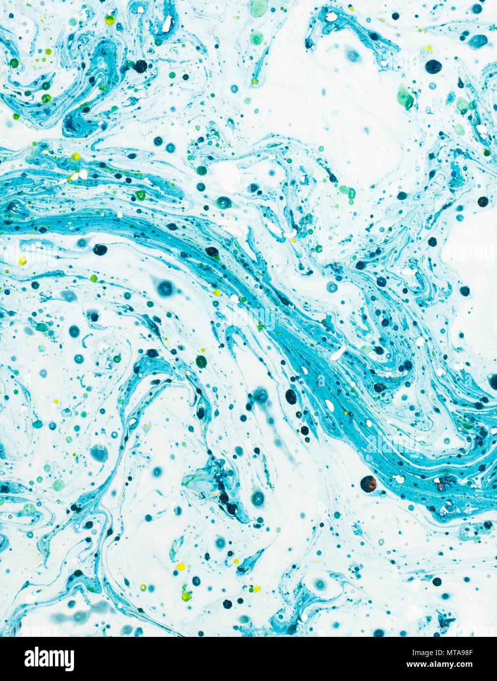 Abstract swirl blu sfondo costituito da una latta di vernice Foto Stock Abstract swirl blu sfondo costituito da una latta di vernice Foto Stock