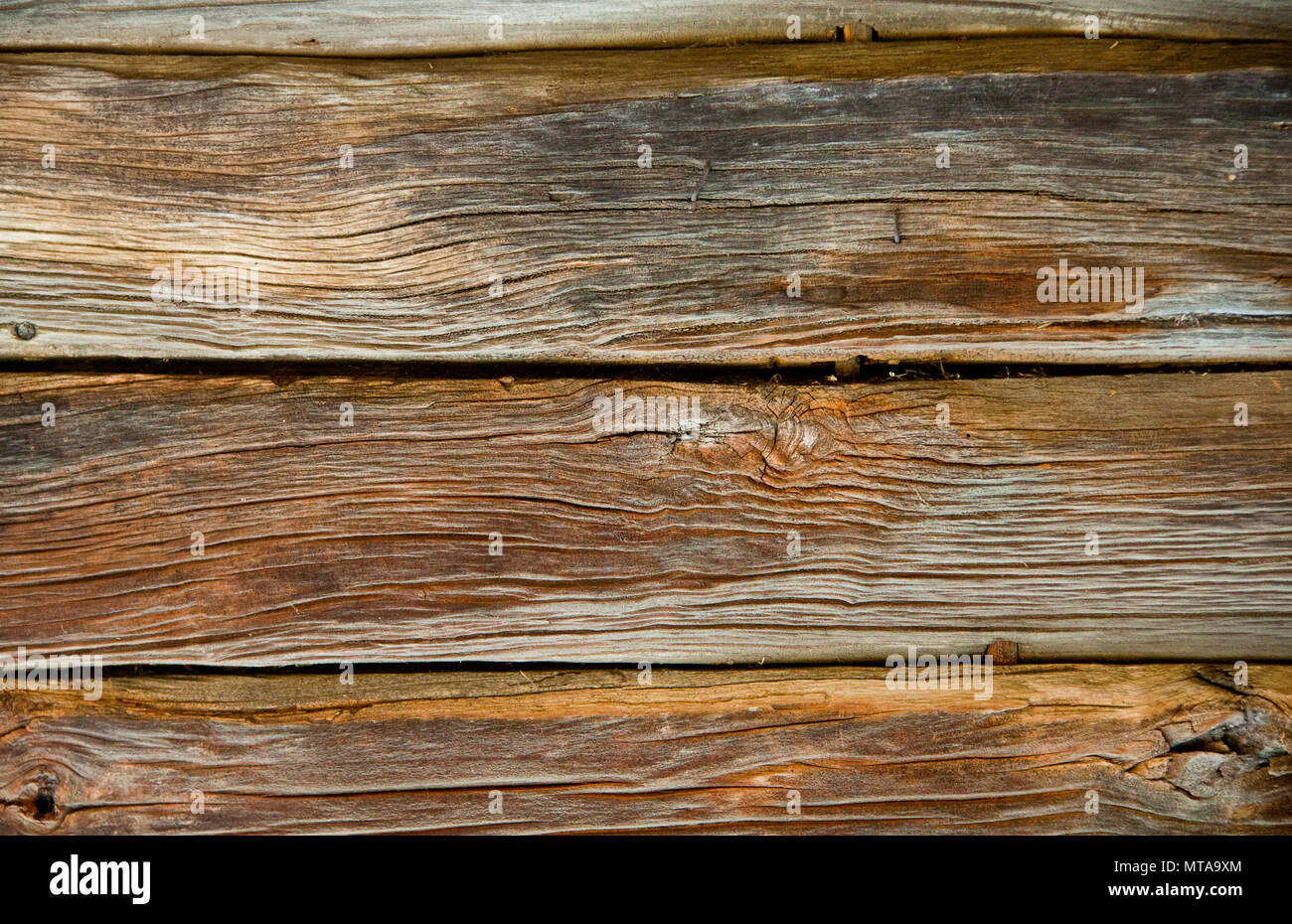 Sullo sfondo di un vecchio fienile in legno pannelli Foto Stock