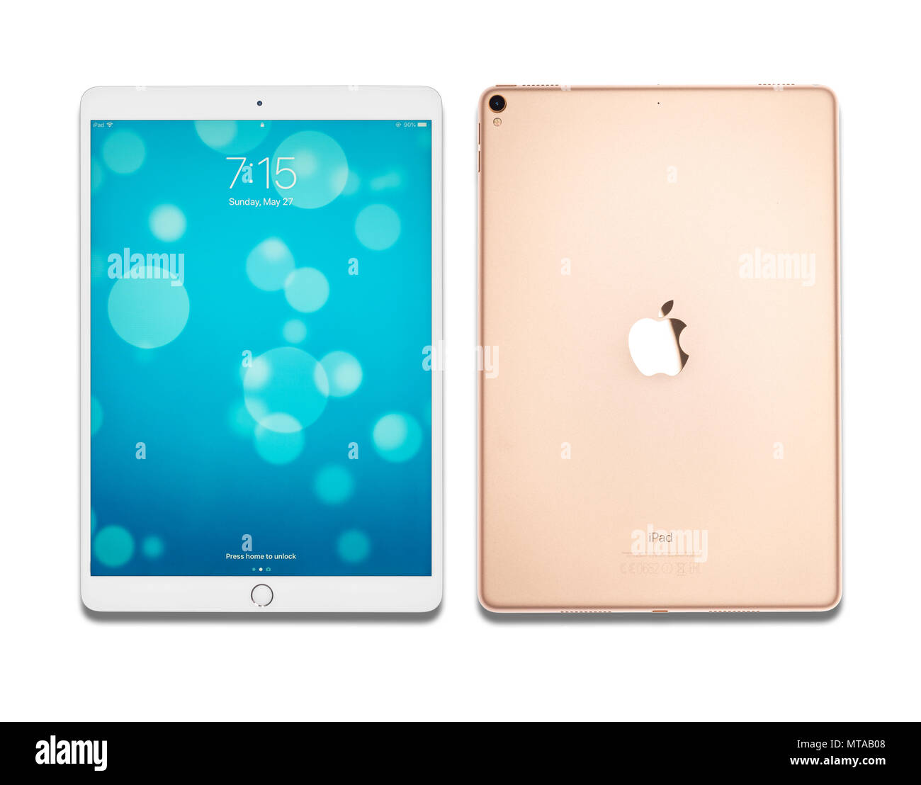 Ipad pro 10,5 pollici isolati su sfondo bianco, studio foto. Foto Stock
