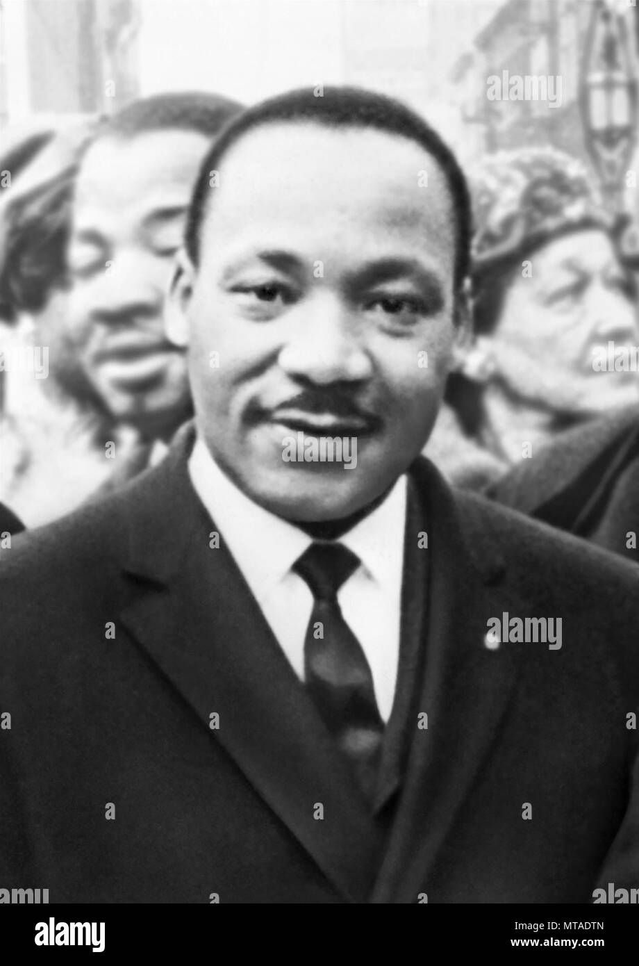 Il dott. Martin Luther King Jr. al City Hall di New York City, 1964. Foto Stock