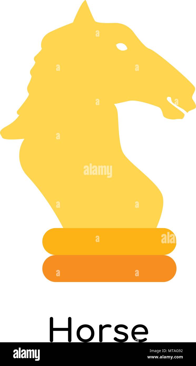 Icona di cavallo isolato su sfondo bianco per il web e mobile app design Illustrazione Vettoriale