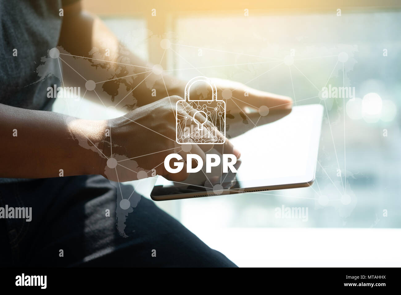 Il PILR. Protezione dei dati il regolamento esso tecnologo per la protezione dei dati del sistema di protezione dello schermo Foto Stock