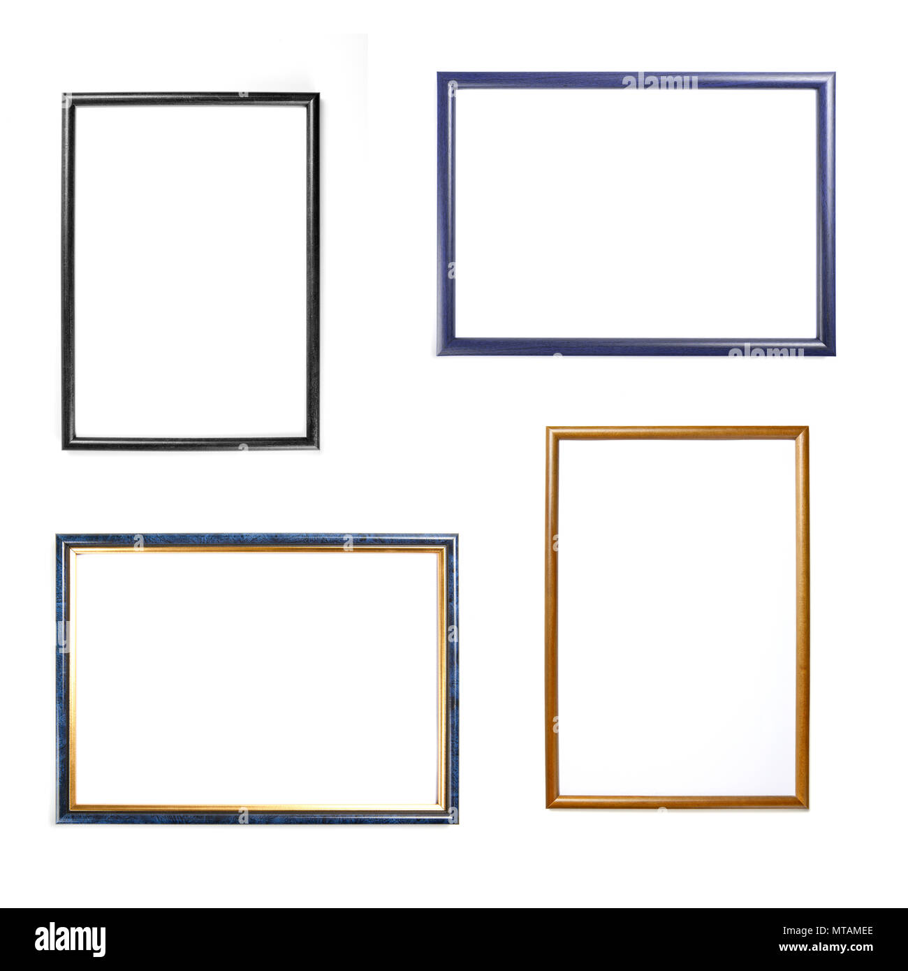 Set di cornici per quadri o fotografie su sfondo bianco Foto stock - Alamy