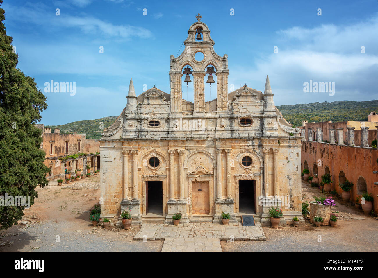 Antico monastero di Arkadi, Creta, Grecia Foto Stock