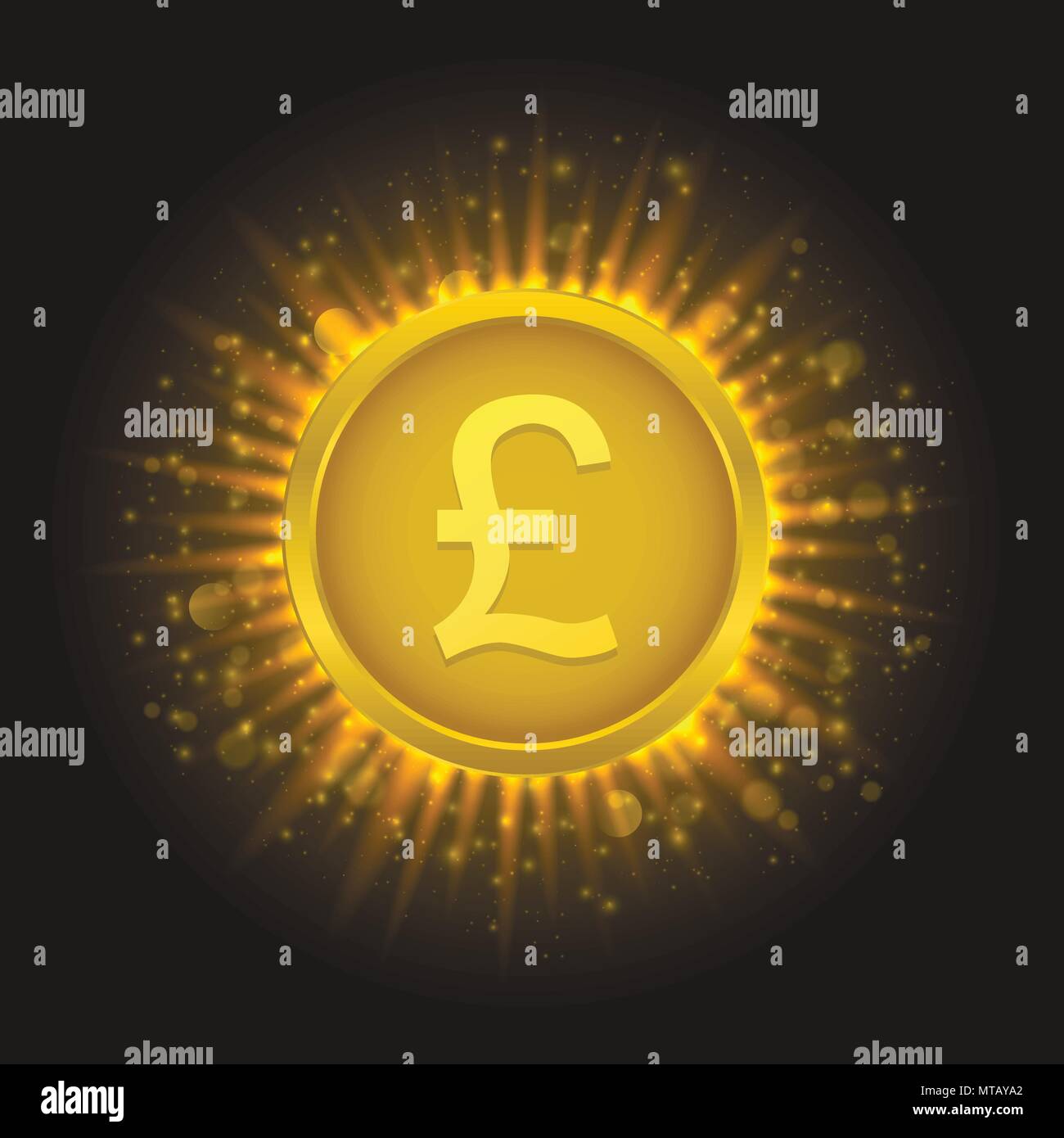 Golden Pound etichetta Illustrazione Vettoriale