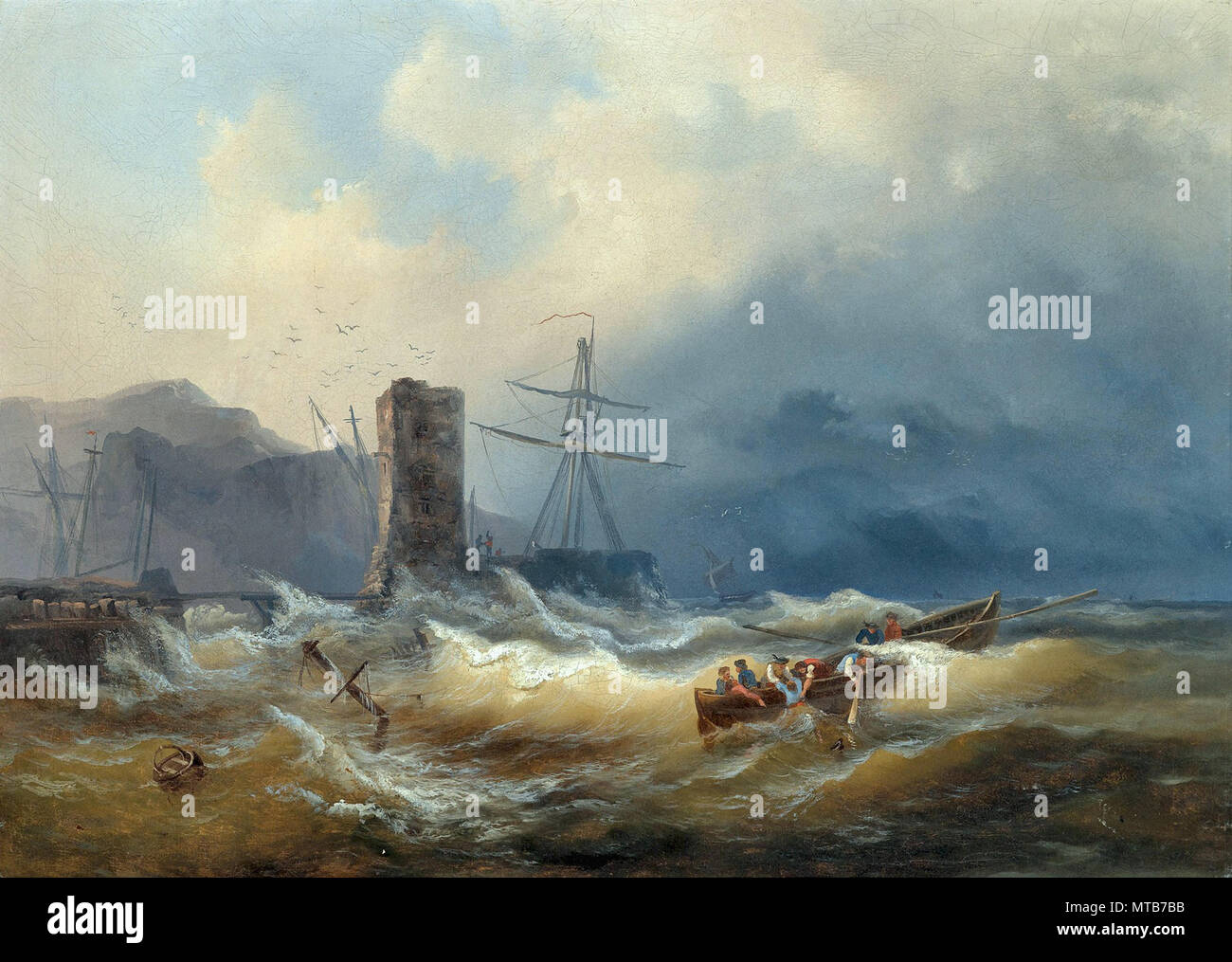 Puttner Josef Carl Berthold - Naufragio dalla costa Foto Stock