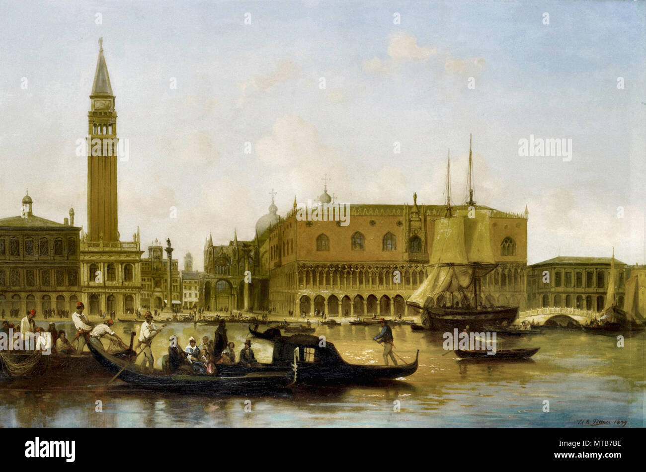 Puttner Josef Carl Berthold - il Canal Grande Venezia Foto Stock