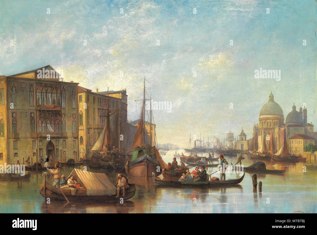Puttner Josef Carl Berthold - Scena veneziana Foto Stock